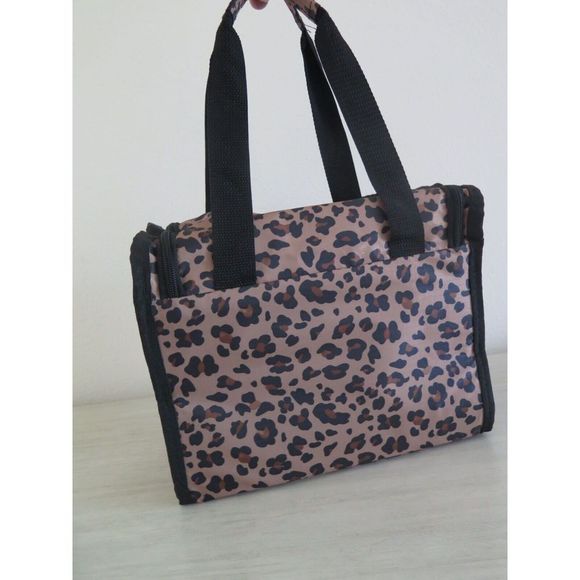 Nicole Miller New York N3550-92B Leopard Print Insulated 11" Lunch Tote - Picture 3 of 10